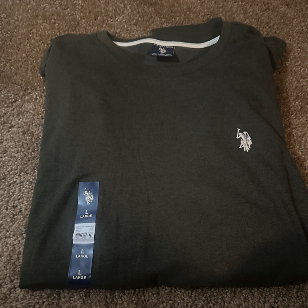 U.S. Polo Assn. Men's Dark Green Long Sleeve Tee